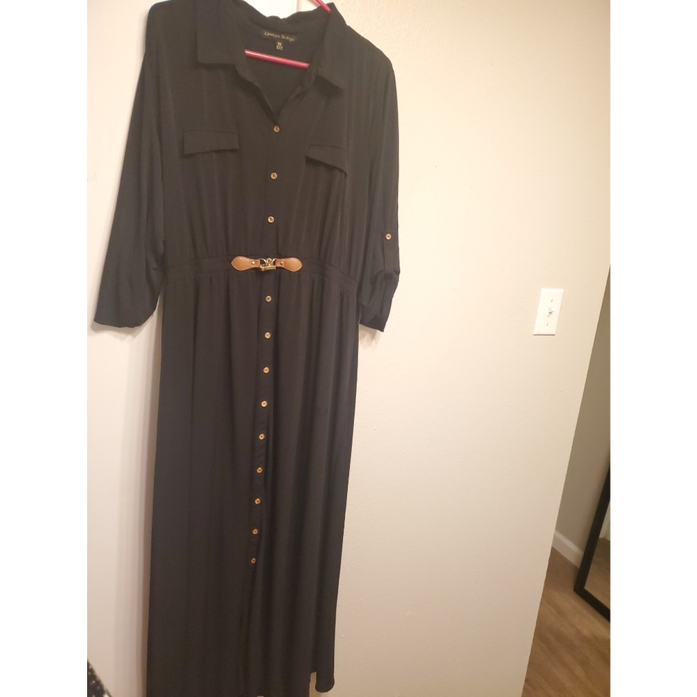 Long button down dress